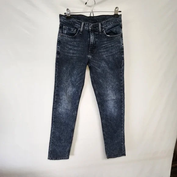 Levis 511 Slim Fit Denim Jeans Mens 30x32 Red Tab Black Patch Dark Blue Awesome! - Picture 1 of 8